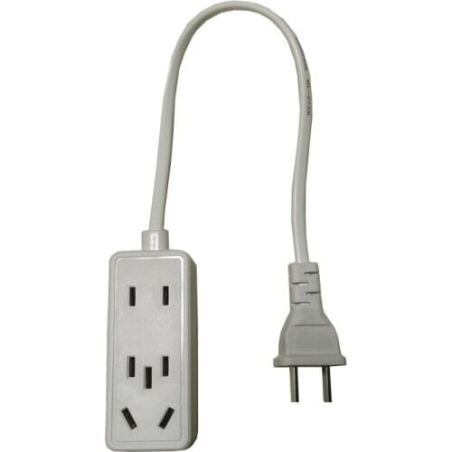US Plug American Use Power Extension Socket 110-220V 0.75MM Square Power Cord 30cm Power Adaptor