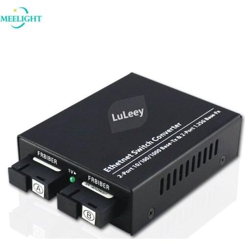 Fiber transceiver 1000M 2-optical and 2-electric monitoring Communication equipment Gigabit single-mode series switch