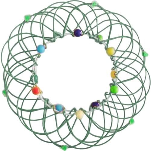 Magic Mandala Flower Basket Toy Fidget Toys Multiple Changes Iron Hoop Ring Toy Flower Basket Magic Hoop Toy