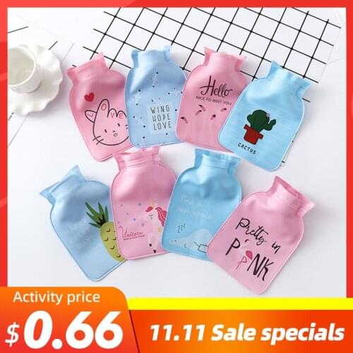 1Pc Hot Water Bottles Portable Hand Warmer Winter Girls Cartoon Hand Warm Water Bottle Mini Hot Water Bottles Warming Product