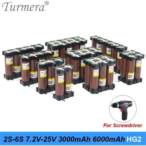 18650 HG2 3000mAh Battery 30A 12.6V to 25.2V for Screwdriver Shurika Soldering Strip Turmera 3S 4S 5S 6S Battery Pack customized