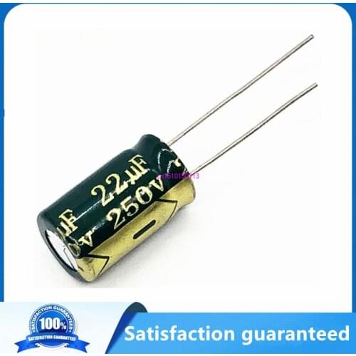 6pcs/lot S113 high frequency low impedance 250v 22UF aluminum electrolytic capacitor size 10*17 22UF 20