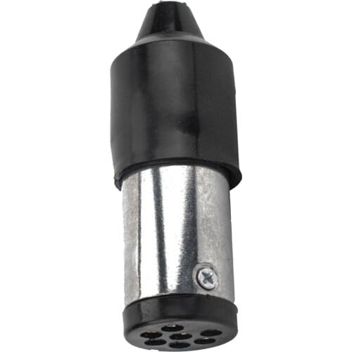 7-Pin Small Round Metal Trailer Plug Light Connector for Caravan Car Truck