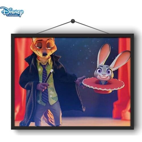 Disney 5D DIY Diamond Painting Crazy Animal City Fox Jack and Rabbit Judy Diamond Embroidered Handicraft Home Decoration Gift