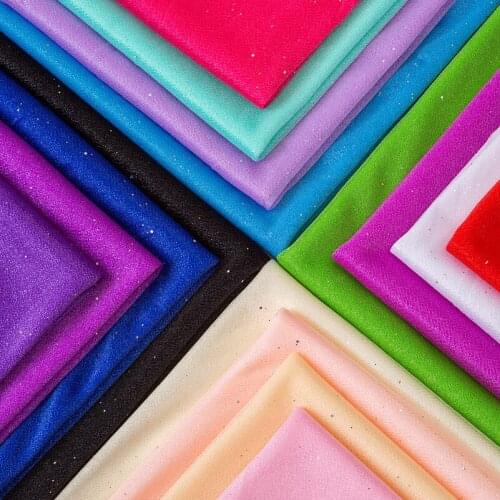 Shiny Sequined Pearly Micro Elastic Mesh Upholstery Fabric Wedding Decoration by the Meter