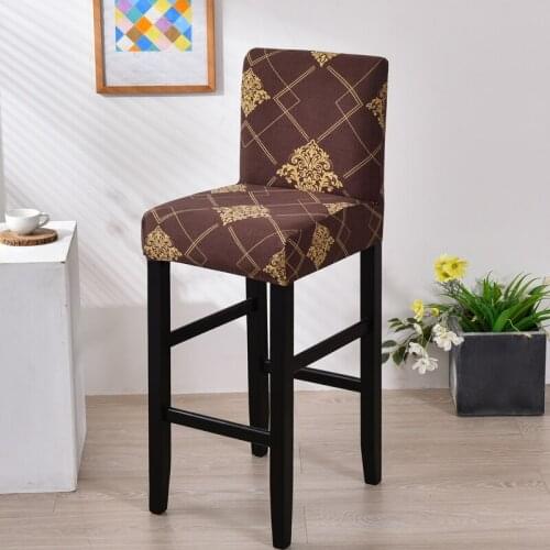 Bar Stool Chair Cover Pub Counter Stretch Low Back Chair Slipcover Short Swivel Seat Covers Dining Room Removable Washable