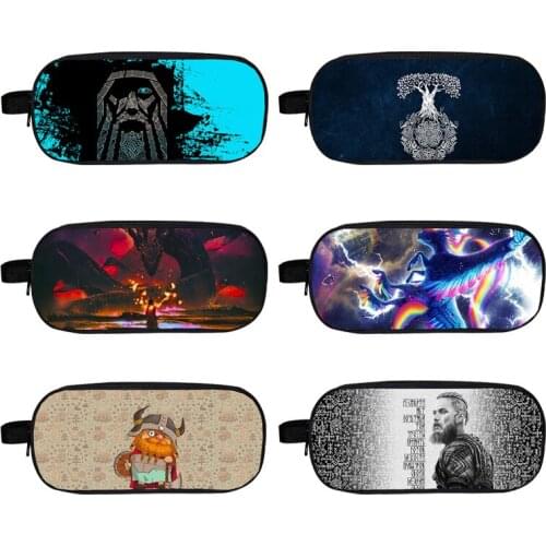 Yggdrasil Norse Tree of Life Viking Symbol Pencil Case Norse Myth Odin Pen Bag Pencil Box Stationery Storage Bag Cosmetic Case