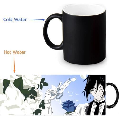 Black Butler black heat changing color Magic picture 12 OZ/350ml coffee mugs transforming Mug