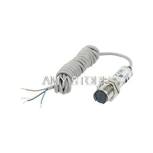 DC 12V-24V 4 Wired Cylindrical Type Photoelectric Sensor Switch
