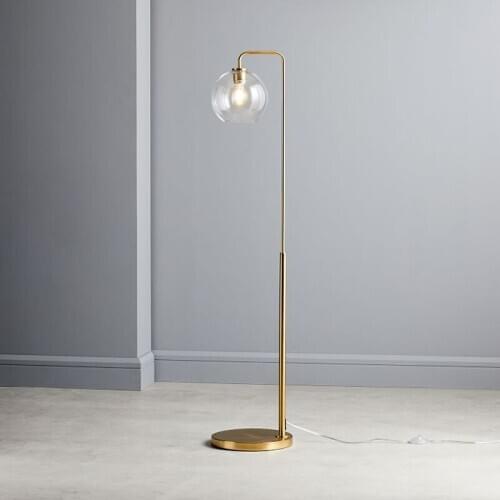 Sofa floor lamp Nordic minimalist modern living room coffee table next to the round glass ball study bedroom floor lamp