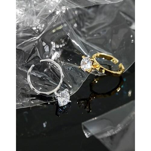 Elegant 925 Sterling Silver Cubic Zirconia Wedding Rings For Women Finger Jewelry, Simple Engagement Ring For Female Accessories