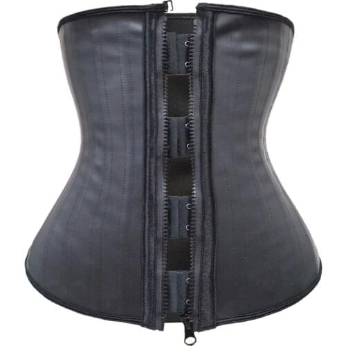 Body Shapewear Women Latex Waist Trainer Corset Slimming Belt Belly Sheath Modeling Strap Colombian Girdles Zipper Steel Boned