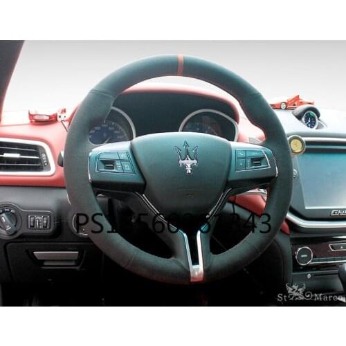 Suitable for Maserati Ghibli Levante quattroporte GT hand-sewn leather steering wheel cover