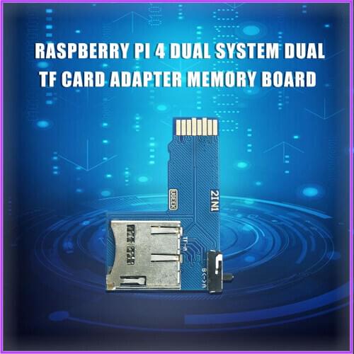 Raspberry Pi 4 Dual System Dual TF Card Adapter Memory Board | 2 In 1 Dual TF Micro SD Card Adapter for Raspberry Pi 3 / Zero W