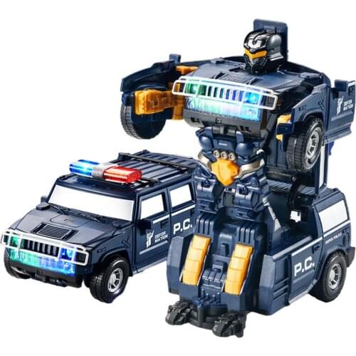 Transformation Mini 2 In 1 Car Robot Toy Anime Action Collision Transforming Model Deformation Vehicles Toy Gift For Children