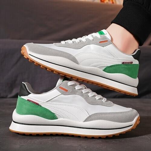 Fashion mesh mens sports shoes light running shoes casual vulcanized shoes breathable lace-up flat shoes