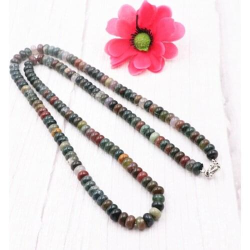 Fashion Vintage Long Chain Necklace Multi Natural Agates Stone Agat Onyx Women Ethnic Pray Buddhism Necklaces Jewelry 30" A964
