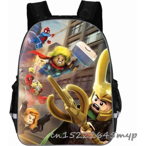 11/13/16 Inch Fashion Anime Superhero Avengers Pringting Backpack For Teenagers Boys Girls School Bags Kids Student Backpacks