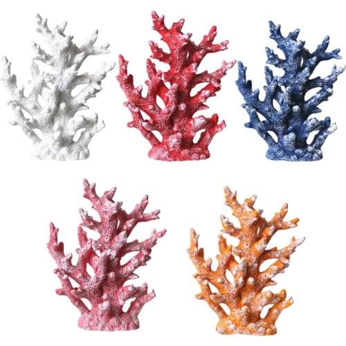 Sea Themed Reef Coral Aquarium Decor Corals Ornaments Fish Tank Underwater Decoration Pet Supplies 10inch Height