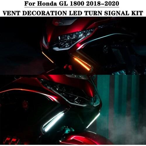 Motorcycle Decorative Lights Front Vent Decoration Light LED Turn Signal For Honda GL 1800 Gold Wing 1800 2018 2019 2020