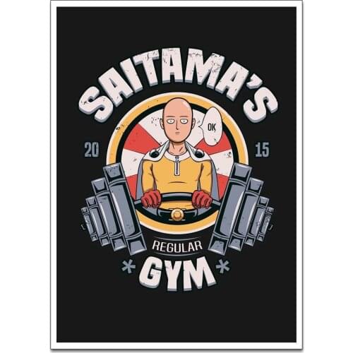 Canvas Poster One Punch Man Saitama Gym Wall Art Painting Posters and Prints Nordic Wall Pictures for Home Decor No Frame