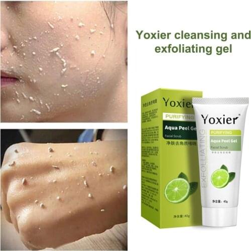 Yoxier Purifying Aqua Peel Gel Facial Scrub Whitening Moisturizer Repair Cleaner Acne Treatment Blackhead Remove Skin Care 40g