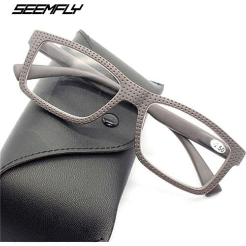 Seemfly Fashion Men Women Reading Glasses Frame Retro Classic Presbyopic Eyeglasses New Ultralight Eyewear Diopter +1.0 To +3.5