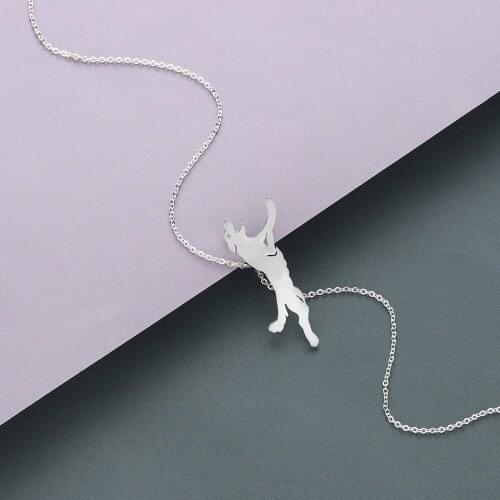 Chandler German Shepherd Necklace Lover Pet Pendant Dog Silhouette Puppy Doggy Rescue For Friends Keepsake Steel Memorial Gift