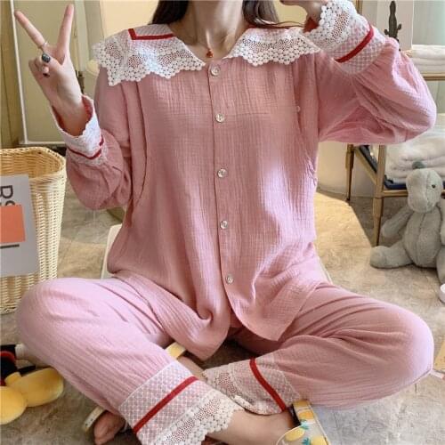 Long Sleeve Thin Cotton Prenatal+ Postnatal Sleepwear Breast-Feeding Pyjama Spring Autumn Pregnancy Maternity Pajamas Nightgown