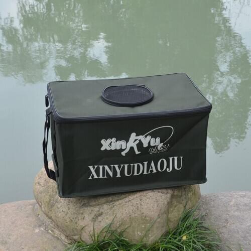 Portable Folding Bucket Filled Fish Wear Bucket Gear Fishing Foldable Bag Outdoor Fishing Water Tank Free shipping