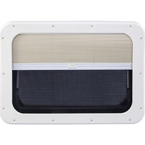 Manufactory direct 570*565mm double glass Aluminium alloy hinge frame rubber sealing ring camping window