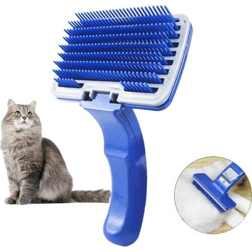 Pet Cat Dog Comb Cats Hair Remove Self-Cleaning Massage Multi-Purpose Pet Beauty Grooming Brush Tool Chihuahua Pug Dog Supplies