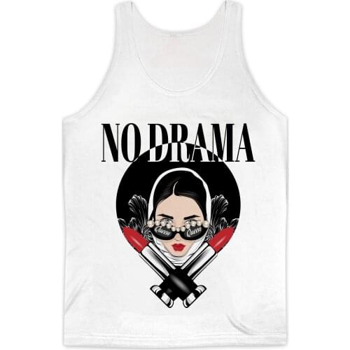REAL American SIZE Queens don't do Drama Sublimation Print Tank top - plus size