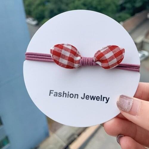Korean Style Fabric Printing Bowknot Hair Band High Elastic Hair Rope Women Girls Student Hair Rings Headpiece Hair Accessories