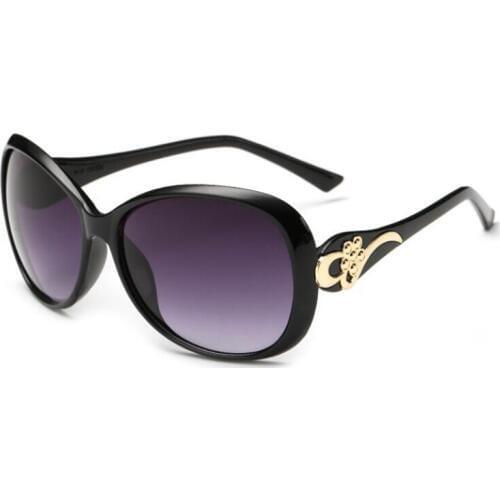 Vintage Oval-shaped Big Size Oversized lens Mirror Sunglasses Women Brand Designer With Flower Frame Lady Sun Glasses Lady