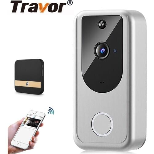TRAVOR Wireless Video Doorbell Wifi Smart Doorbell HD 1080P Camera Night Vision Security Intercom Home Video Door Bell