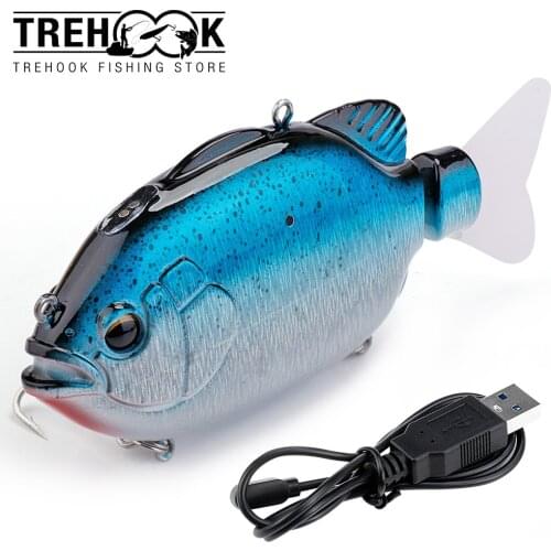 TREHOOK Topwater Self-swimming Lures For Fishing 13cm 58g Magnetic Rechargeable Wobblers For Pike Crankbaits Fishing Lure Tackle