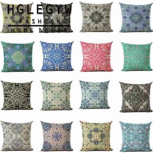 Vintage Bohemia Pillow Case Throw Pillowcase Cotton Linen Printed Pillow CoversHome For Office