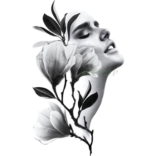 Waterproof Temporary Tattoo Sticker sexy girl flower fake tatto flash tatoo tatouage temporaire big size body art for women