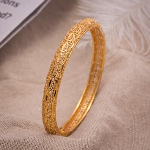 1Pcs Women bangles high quality women Copper Gold Colour Cuff Bangles Bracelet Fashion Love Bracelets Women Jewelry Wholesale