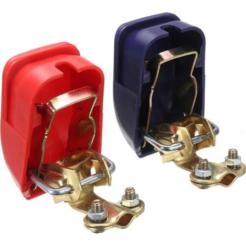 2PC Red + Blue 12V Quick Release Battery Terminals Clamps High Quality Cars Batteries Connectors Auto Replacement Accessories