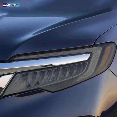 2 Pcs Car Headlight Protective Film Transparent Black TPU Sticker For Honda Pilot 2015 2016 2017 2018 2019 Accessories