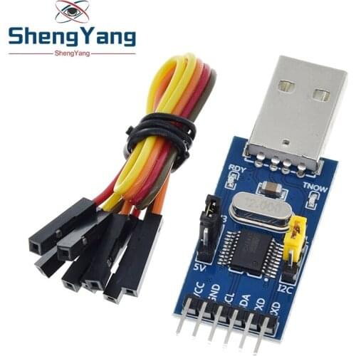 CH341T 2 in 1 module 3.3V 5V USB to I2C IIC UART USB to TTL single-chip serial port downloader