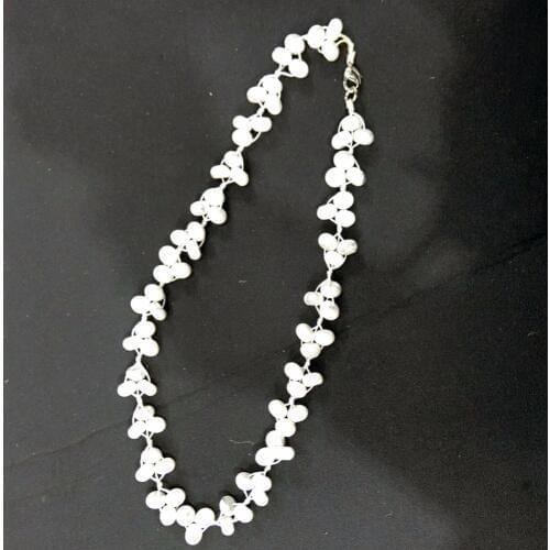 3pcs/lot Natural Quartz Stone White Howlite Onyx Hand-woven Colorful ELF Choker Torque Energy Treat Beaded Necklace Collar Free