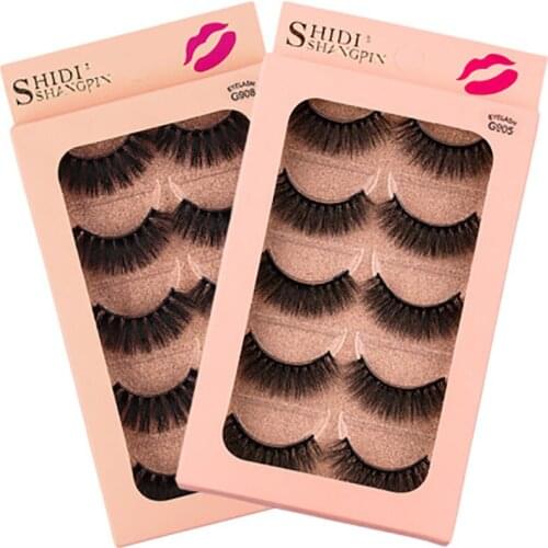 3d thick soft layered fluffy fake mink eyelashes 5 pairs of false eyelashes