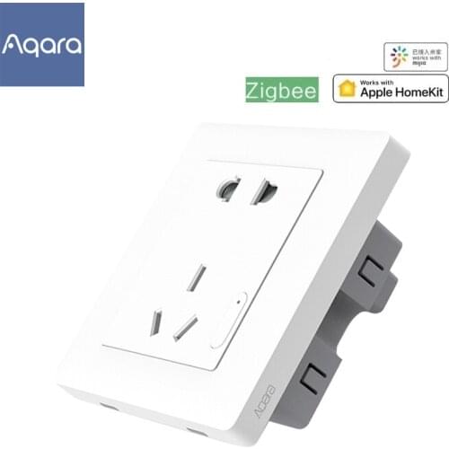 Aqara Smart Wall Socket ZigBee Wireless Wall Outlet Mijia Wall Socket Switch Work For Xiaomi Smart Home Kits APP