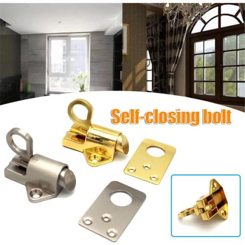 Automatic Spring Loaded Latch Zinc Alloy Security Gate Door Lock for Doors Cabinets Drawers Windows AA