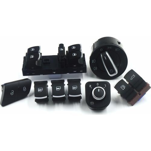 Window headlight mirror lock / unlock tailgate & fuel flap switch for VW Passat b6 3c 2006-2011 35D959903 3C0962125B 5ND959565B