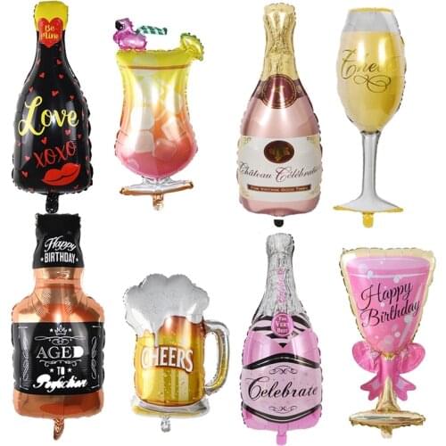Big Helium Balloon Champagne Goblet Balloon Wedding Birthday Party Decoration Kids Adult Ballons Globos Event Hen Party Supplies