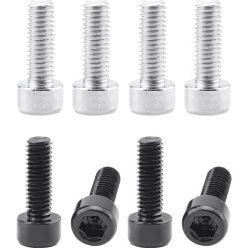 8 Pieces Aluminum Alloy Bike Water Bottle Cage Bolts Holder Socket Screws